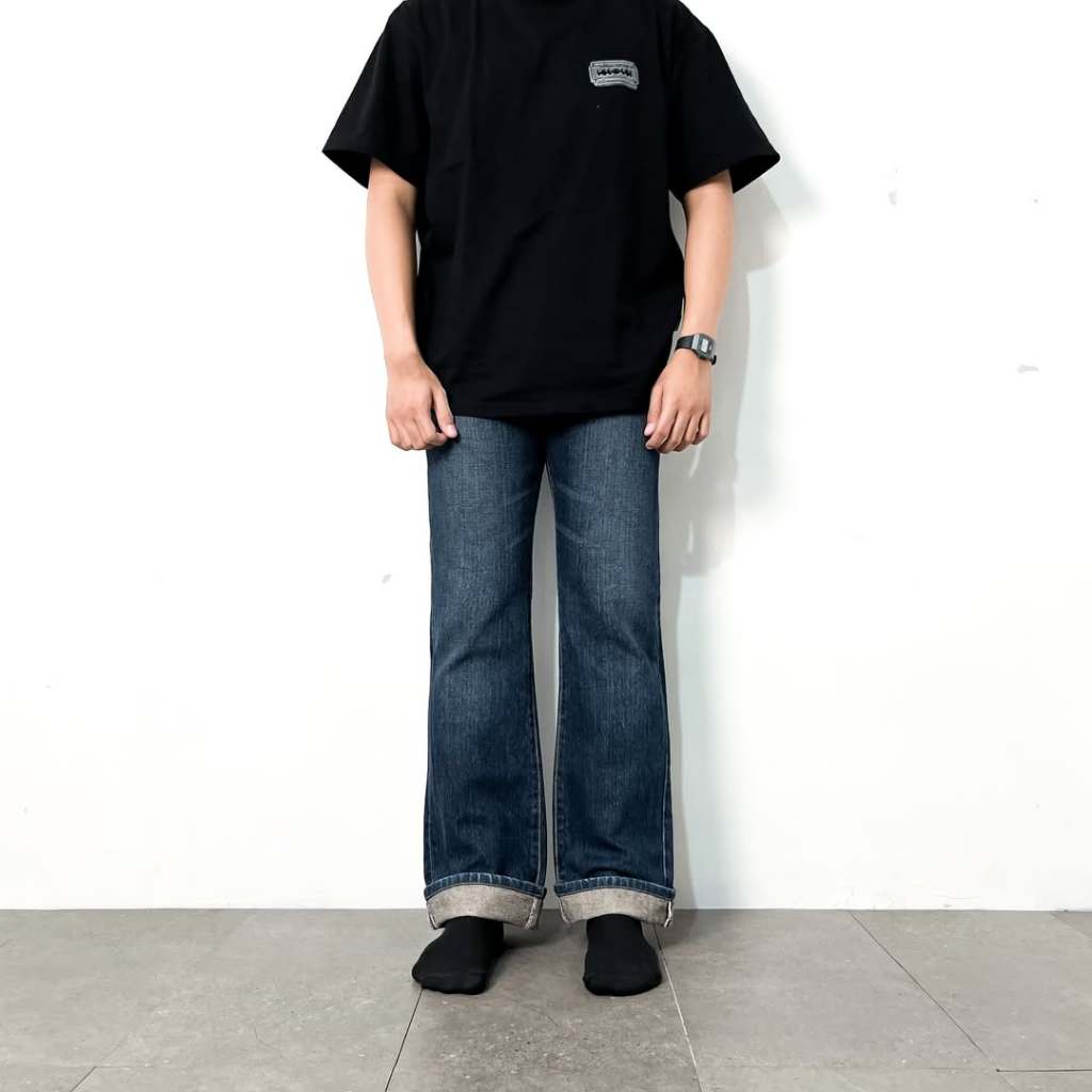 cuanwell - UNQLO BLUE LOWBOOT JEANS (LM10)