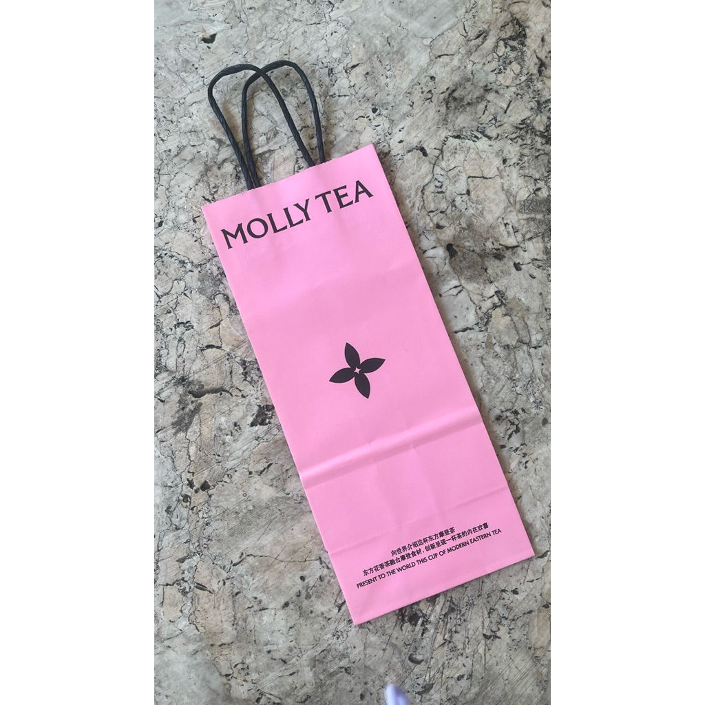 [NEW] paper bag MOLLY TEA original China / tas belanja kertas / tas minuman
