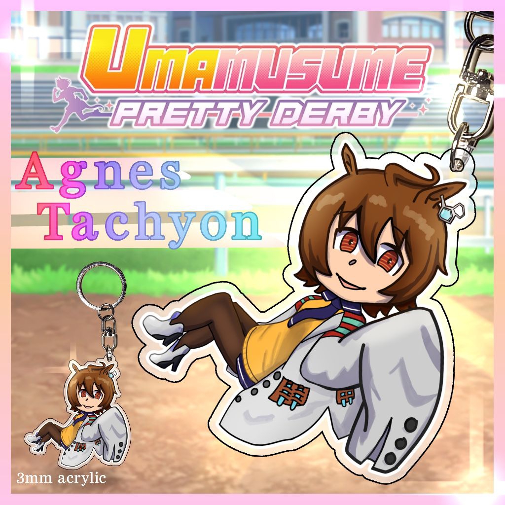 Umamusume Agnes Tachyon Chibi Keychain | Gantungan Kunci Anime