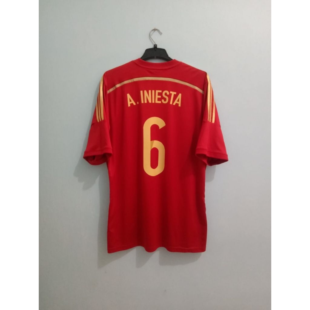 Jersey Spanyol Home World Cup 2014 Original A. INIESTA