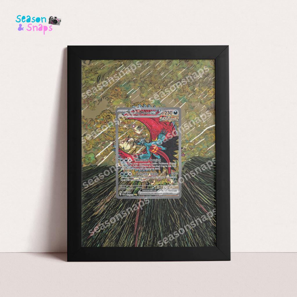 SEASONSNAPS Pokemon TCG Extended Art Frame - Roaring Moon Ex SAR (Prismatic Evolutions)