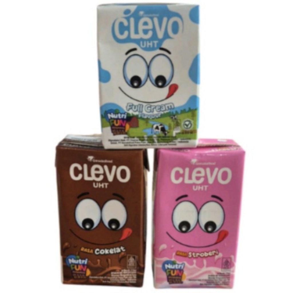 Clevo susu uht full cream coklat strawberry