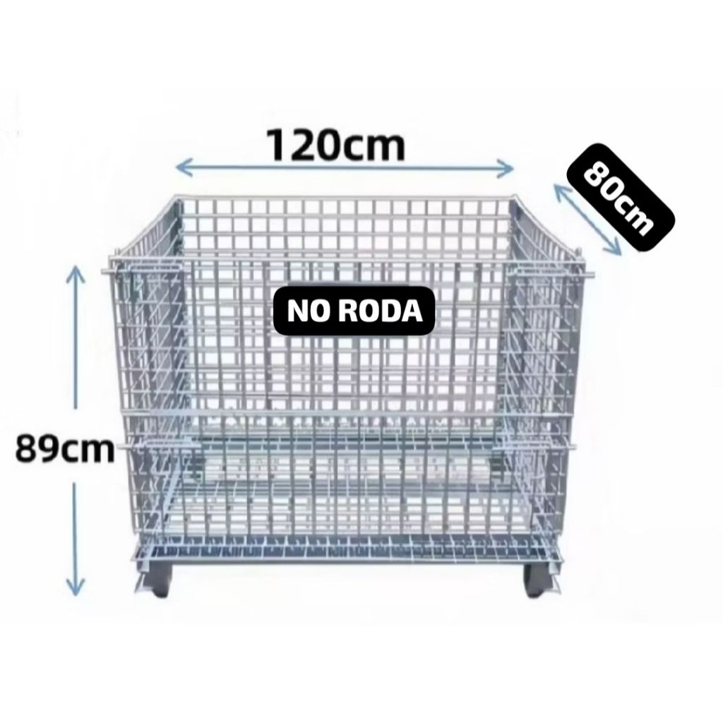 Pallet Mesh Keranjang Besi Uk 120x89x80