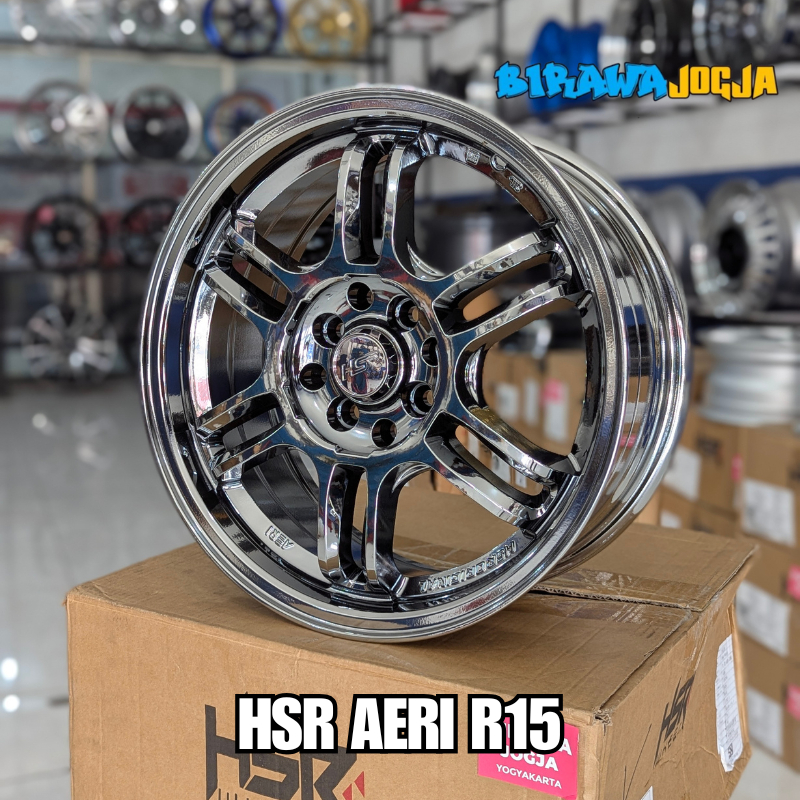 VELG MOBIL AVANZA FREED BRIO CALYA AGYA RING 15 WARNA BLACK CHROME ORIGINAL HSR AERI MIRIP RPF1