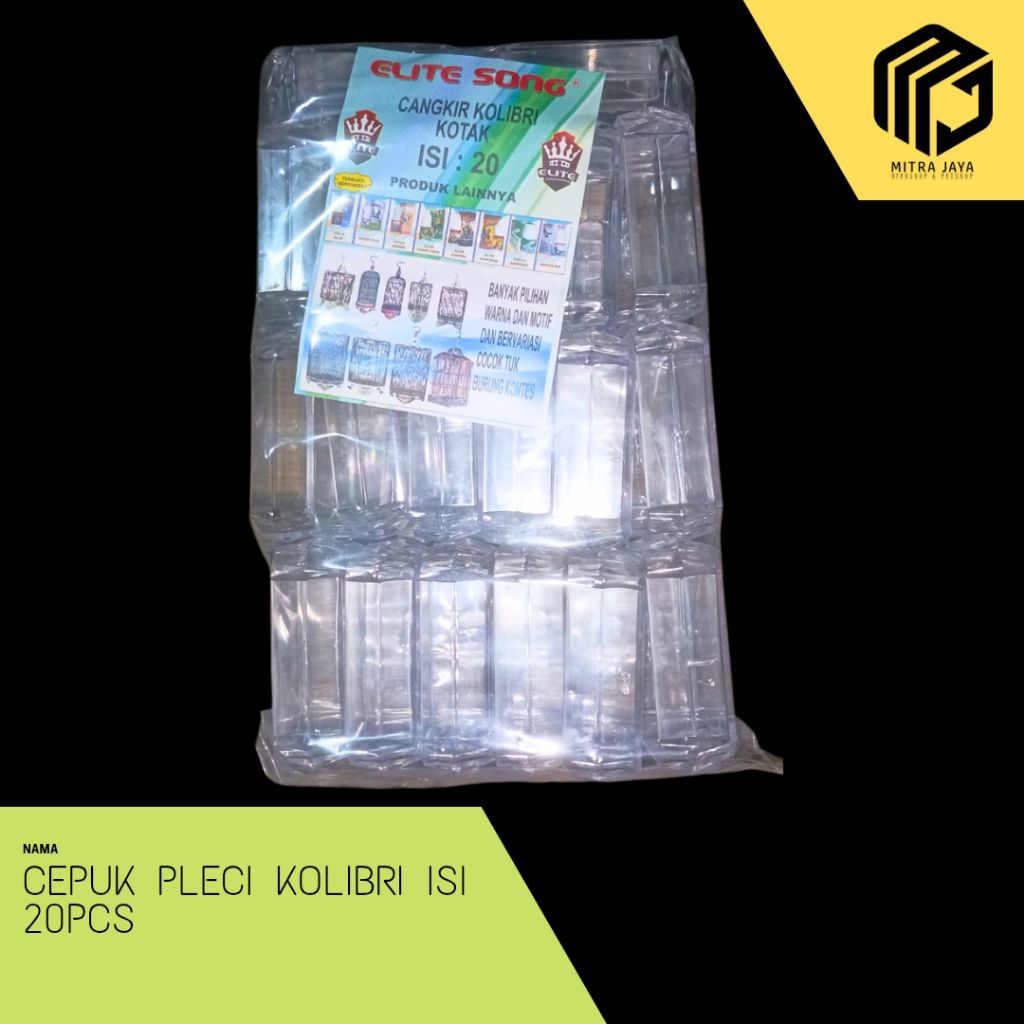 CEPUK PAKAN MINUM KOLIBRI PLECI ISI 20PCS