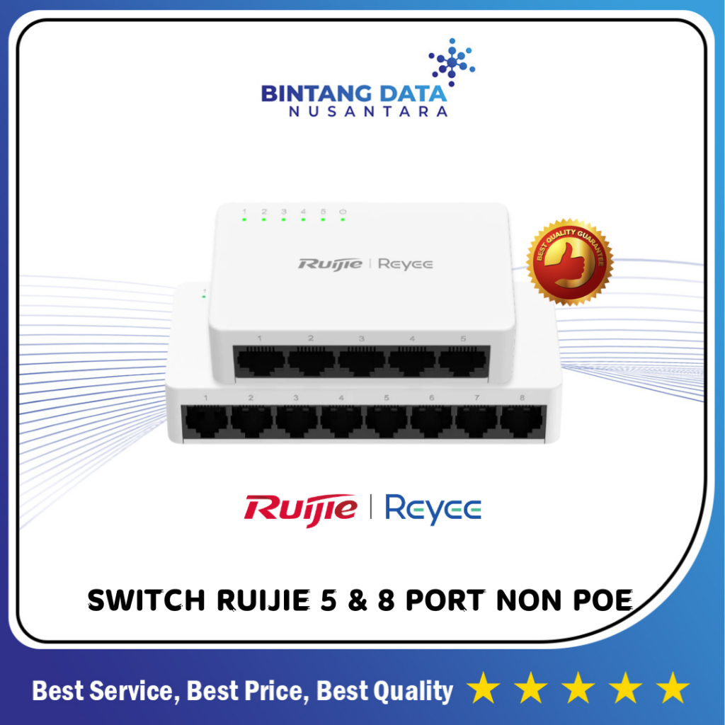SWITCH RUIJIE 5 DAN 8 PORT NON POE ORIGINAL