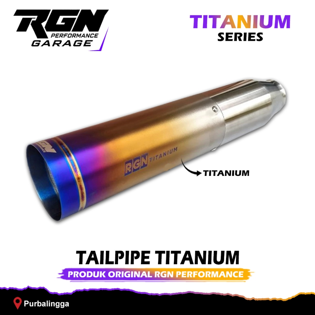 KNALPOT RACING MOBIL DIESEL TAILPIPE ONLY TITANIUM RGN PERFORMANCE