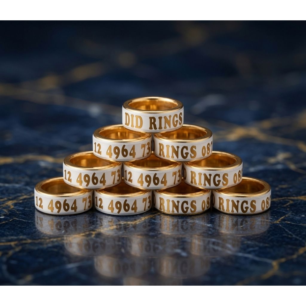 Ring pendamipng burung merpati block laser white gold costum