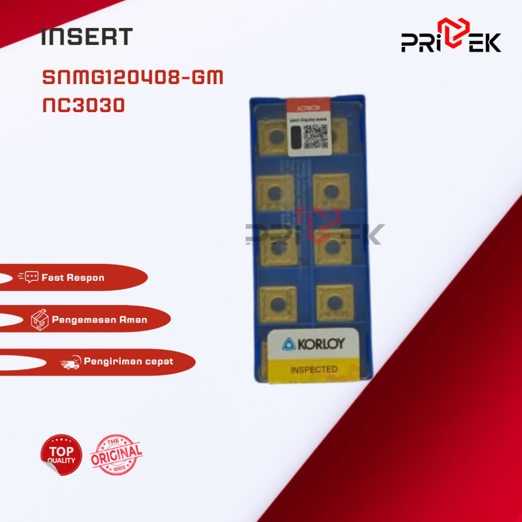 INSERT SNMG120408-GM NC3030 KORLOY