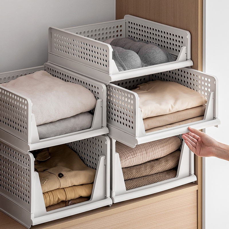 Rak Laci Lipat / Storage Box / Rak Pakaian Susun / Lemari Pakaian Plastik / Barang Rak Baju Tempat B