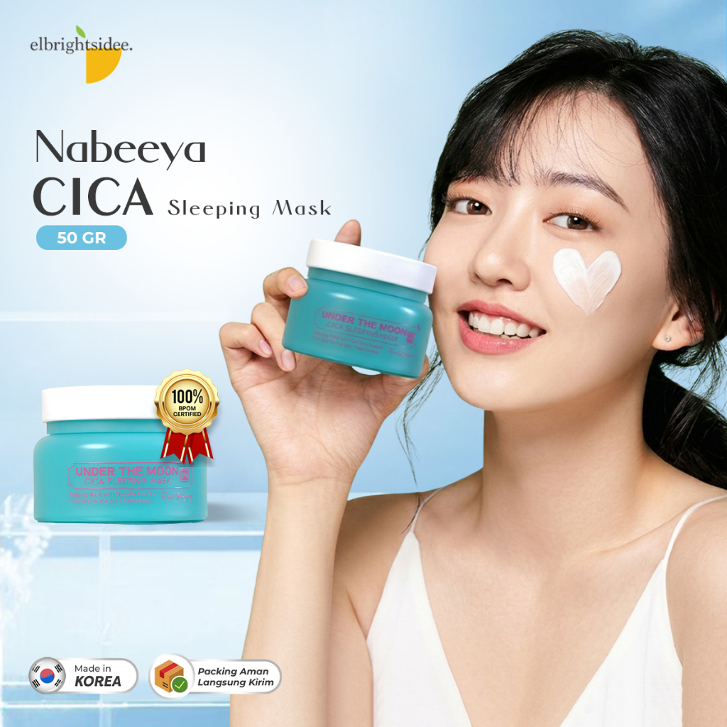 Elbrigthsidee  - Masker Wajah Cream Cica Sleeping Mask Nabeeya Under