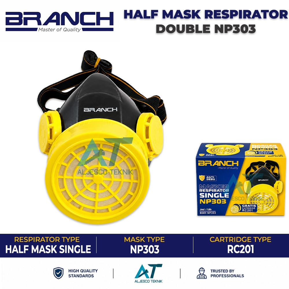 BRANCH MASKER CAT GAS SINGLE RESPIRATOR NP303 – HALF MASK RESPIRATOR SINGLE