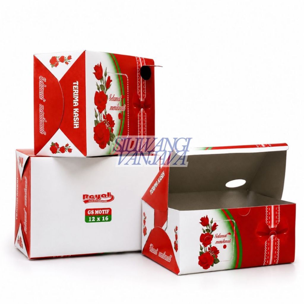 Dus Kotak Snack Motif / Dus Kue Motif Isi 10pcs