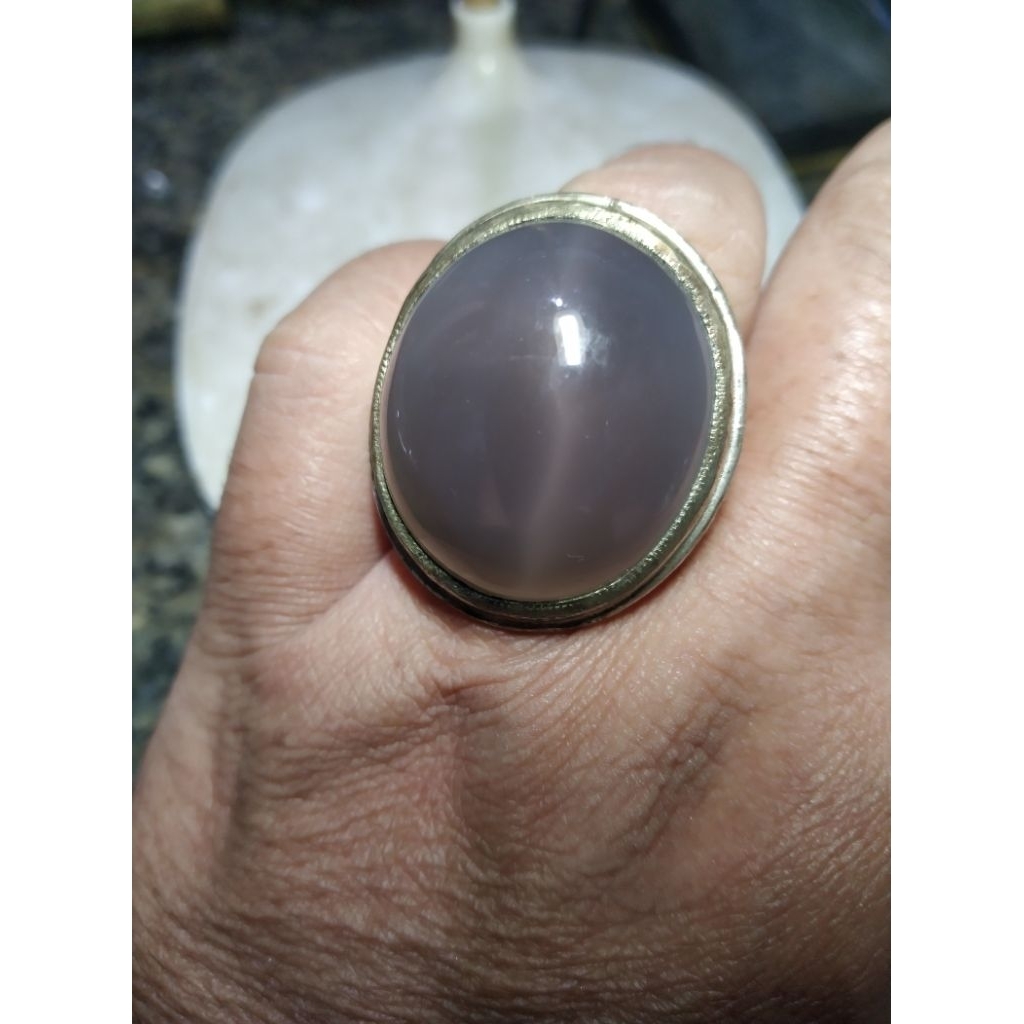 Batu Cincin Akik Anggur Cimpago Motif Kendit Petir Kode 61/8