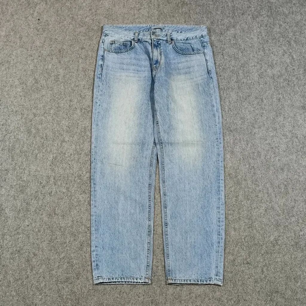 Celana jeans panjang pria OWNER size 33 second soft blue denim jeans