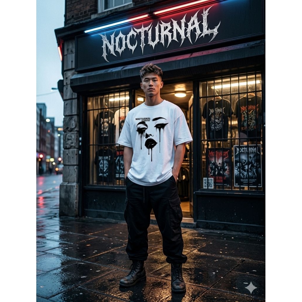 NOCTURNAL TSHIRT OVERSIZE BLOODYFACE KAOS BRAND