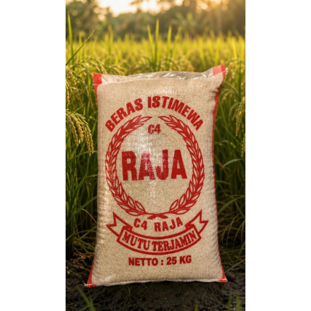 BERAS RAJA C4 BERKUALITAS KEMASAN 3KG, 5KG, 10KG, 20KG