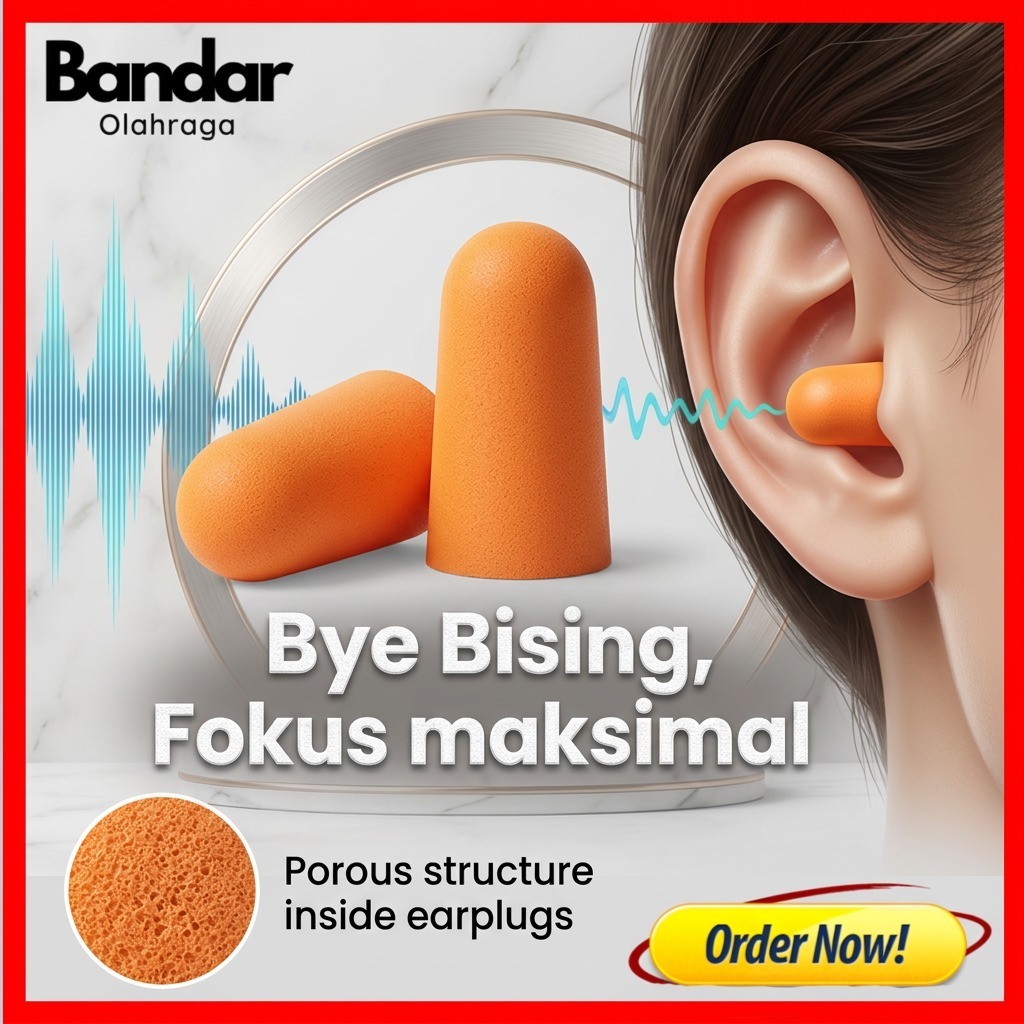 Earplug / penutup safety Telinga / penyumbat kuping Tidur