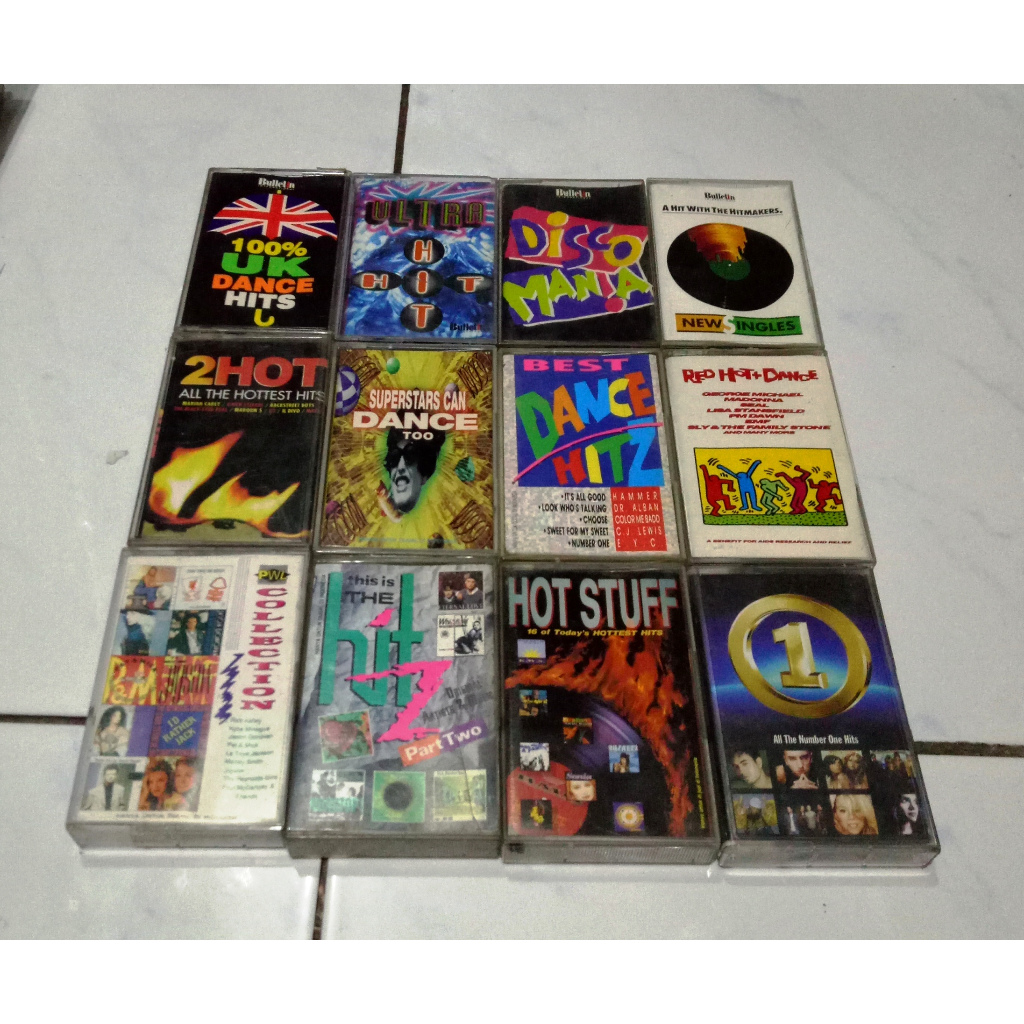KOMPILASI DANCE BARAT - PAKET 12 KASET