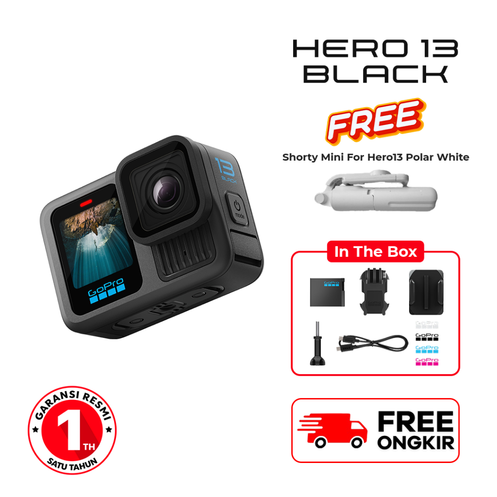GoPro Hero 13 Black / White | Action Camera - Garansi Resmi 1 Tahun