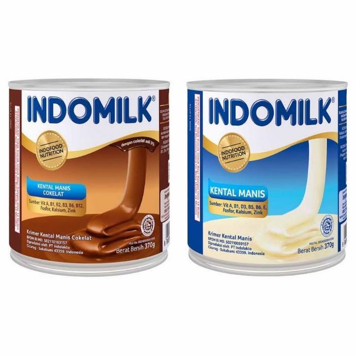 Indomilk Kental Manis Kaleng 370g / Indofood Krimer Kental Manis Indomilk Original & Cokelat Terbaru