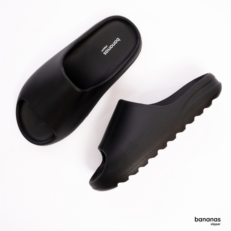 Bananas Slipper Sandal YZ Slides Black Unisex