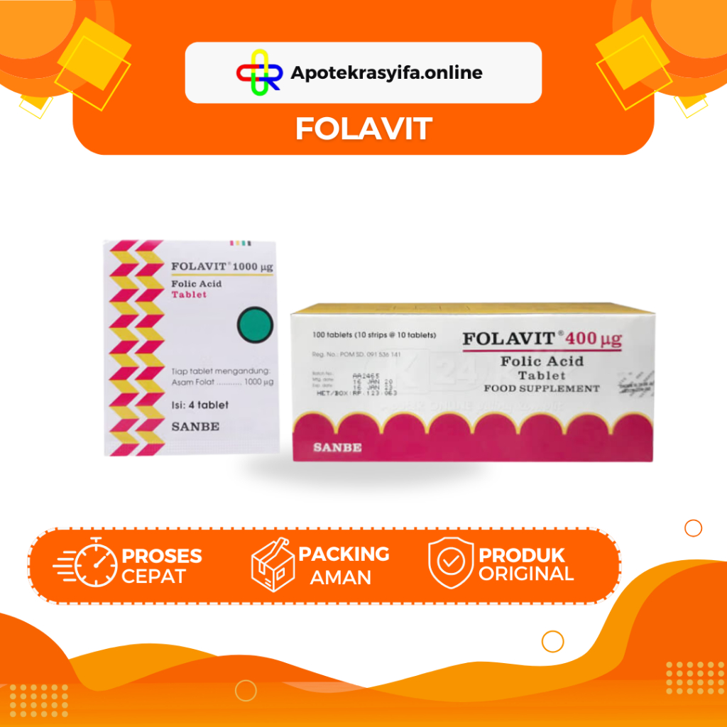 Folavit 400mcg / Folavit 1000mcg - asam folat - promil
