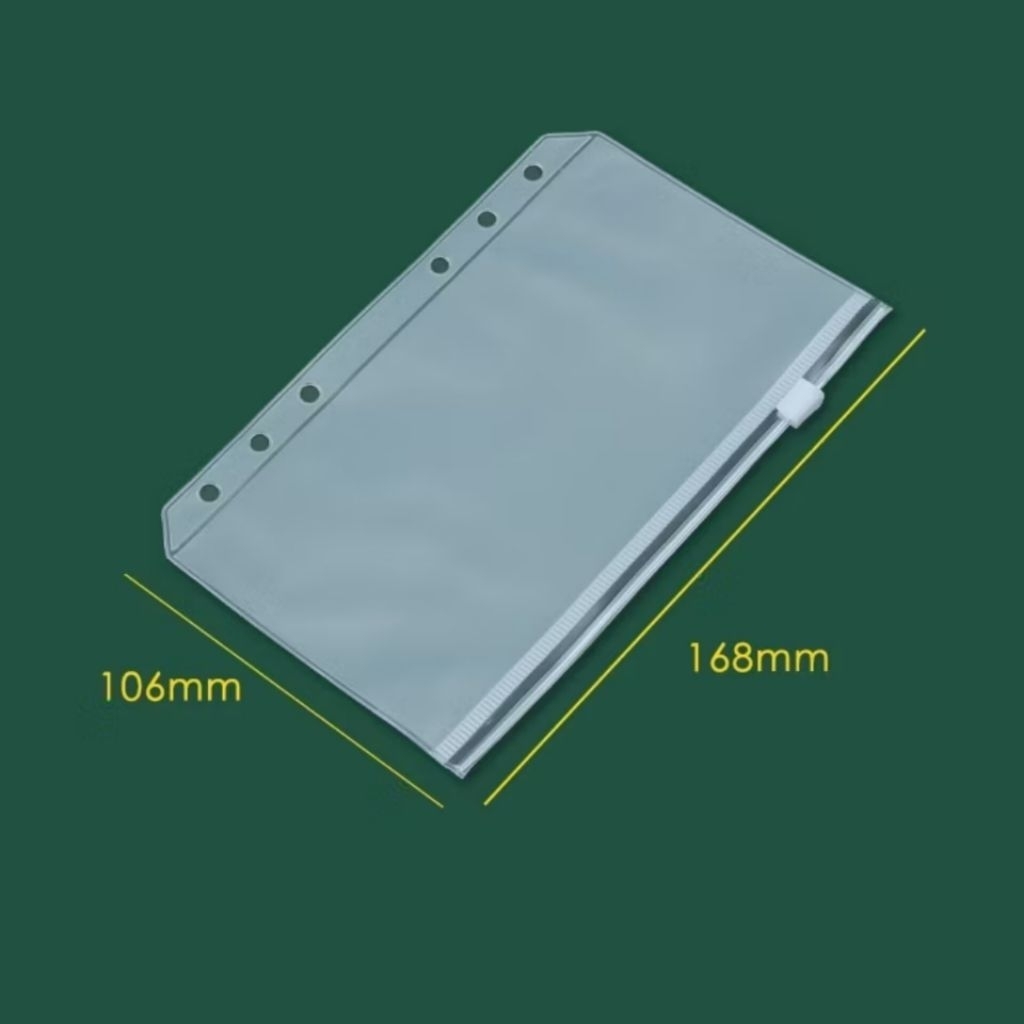ZIPPER BAG CARD BAG BINDER 6 RING UKURAN A6