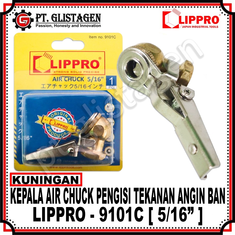 LIPPRO 9101C Air Chuck 5/16" Nitrogen - Pengisi Isi Angin Ban Kompresor Nitrogen Alat Pengisi Tekana