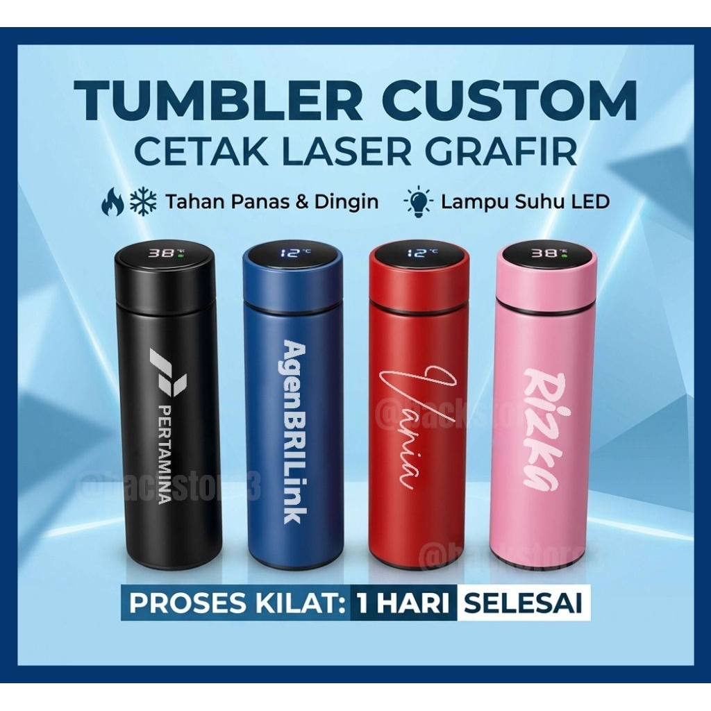 Custom Tumbler - Custom Tumbler Nama - Tumbler Custom Logo - Tumbler Custom Nama - Tumbler Murah - T