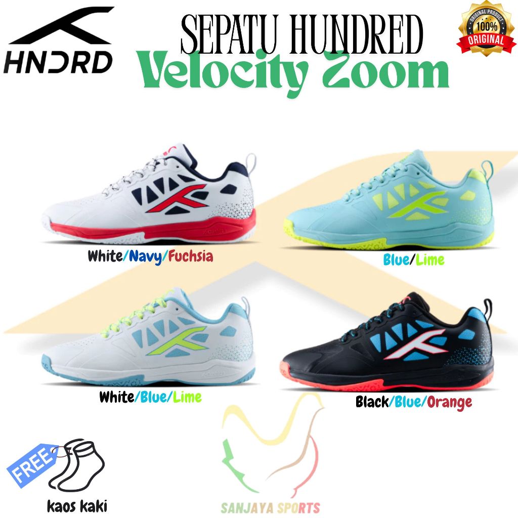 New Sepatu Badminton Hundred Velocity Zoom/Hundred Badminton Shoes Velocity Zoom ORIGINAL