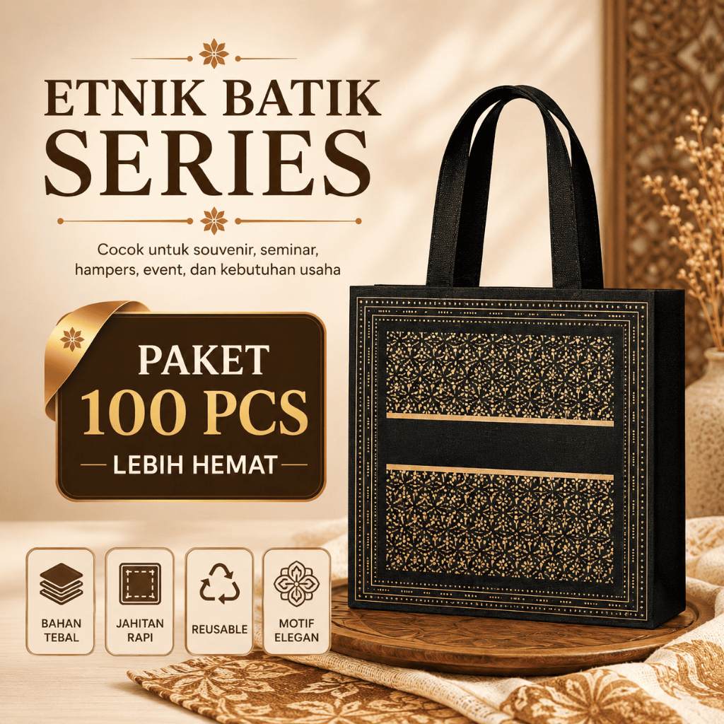 Paket 100pcs Tas Spunbond Batik Goodie Bag Hajatan Pengajian Grosir Tebal | BagusBag