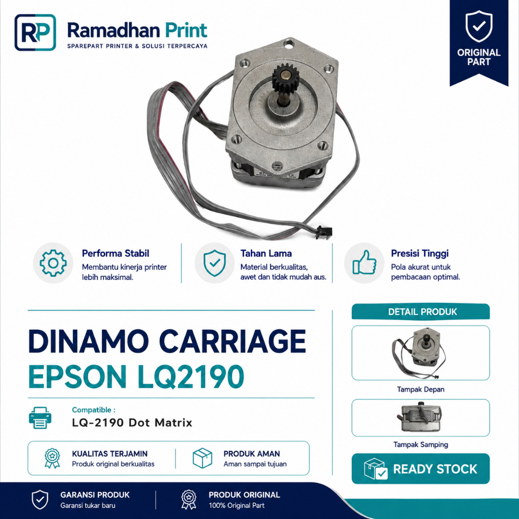 Dinamo Motor Carriage Printer Epson LQ2190 LQ 2190 Used Dinamo Motor CR LQ 2190 LQ2190 Motor Penarik
