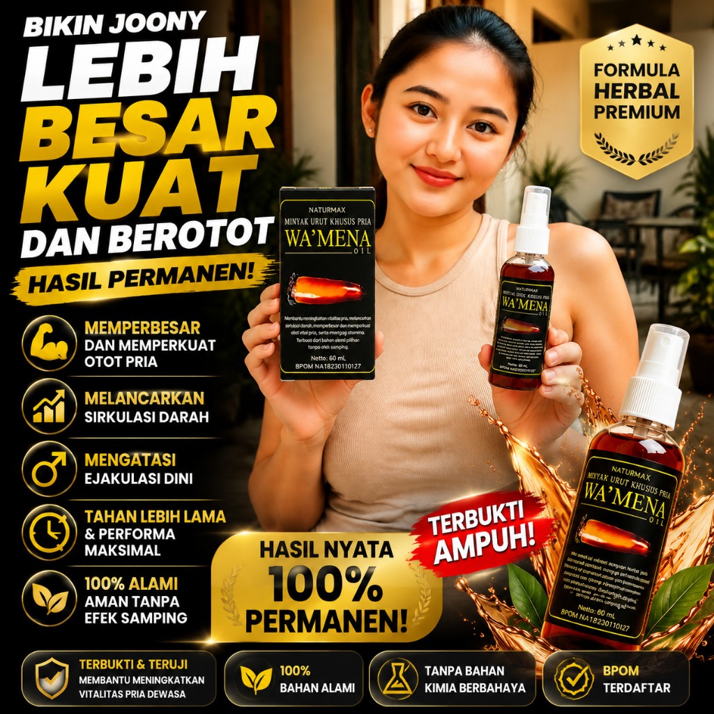 Minyak Wa'mena PIJAT Tradisional HERBAL Premium PembesarPenis Pria Privasi Aman BPOM