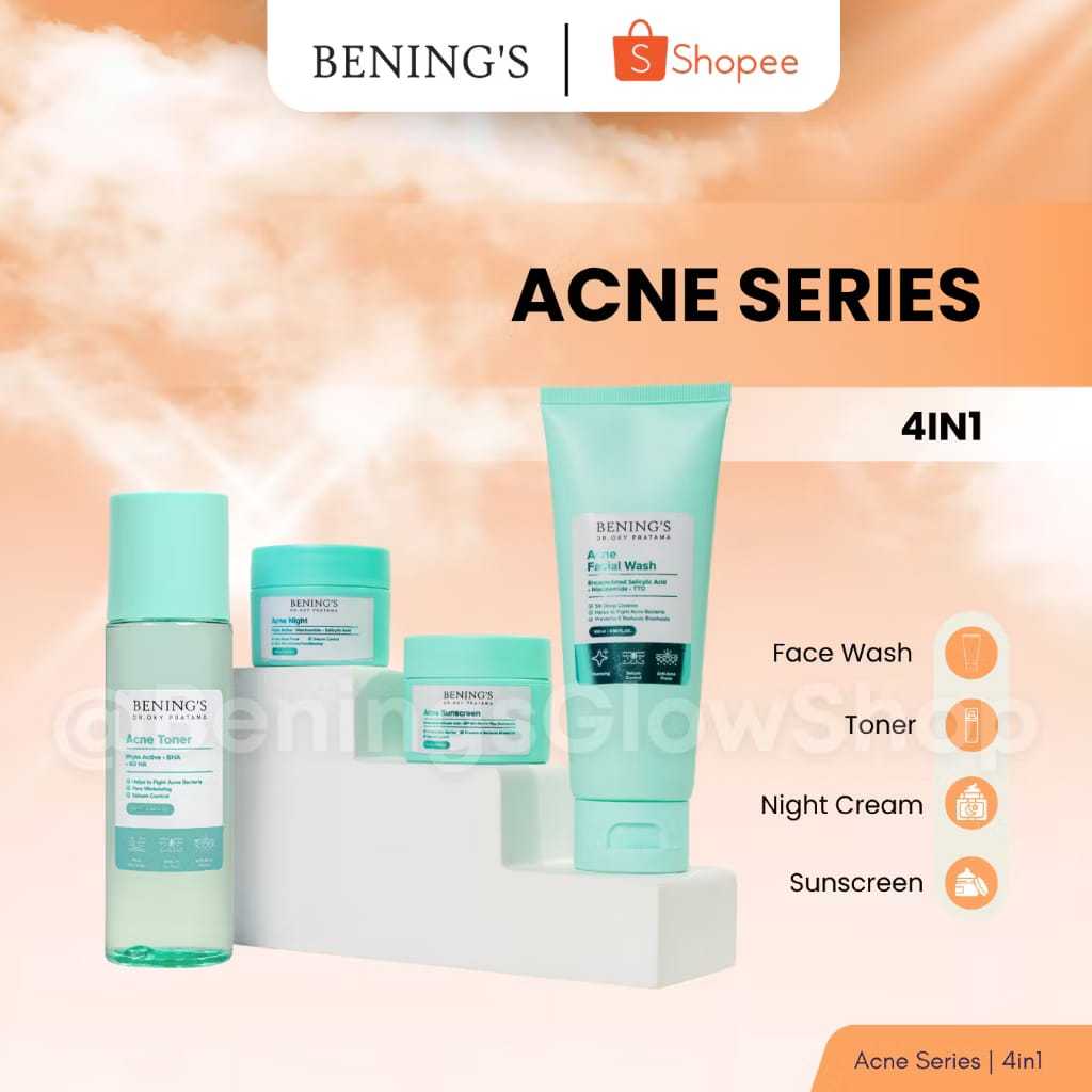 PAKET ACNE  SERIES BENING SKINCARE DR OKY PRATAMA BENING'S CLINIC - BENINGS CLINIC