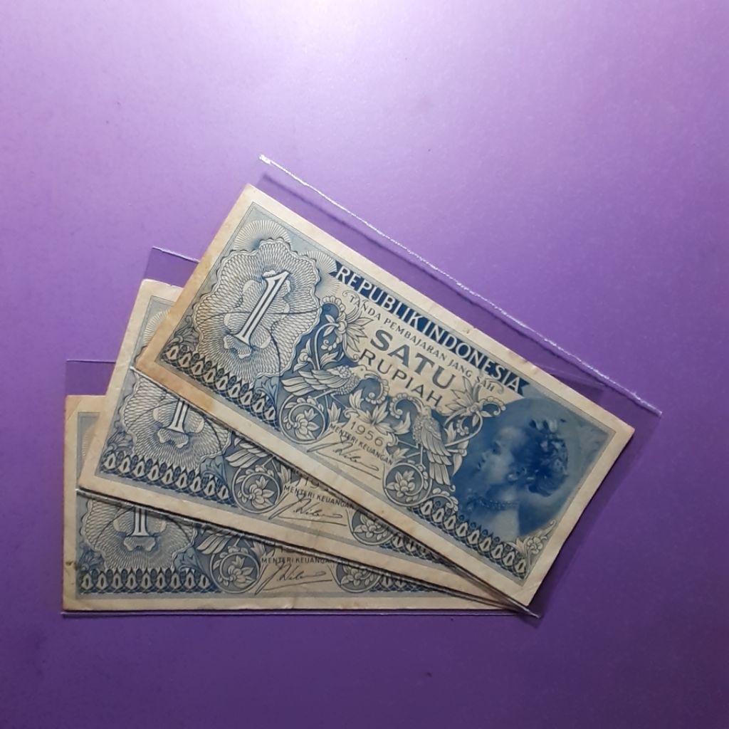 Uang kuno 1 rupiah suku bangsa tahun 1956