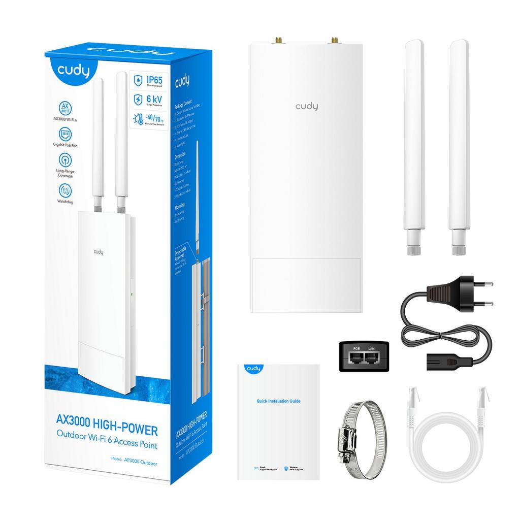 CUDY AP 3000 Indoor / Outdoor AX3000 High-Power Wi-Fi 6 Access Point AP3000 Outdoor