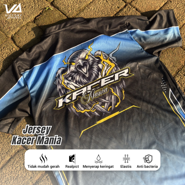 Jersey Kacer Mania | Jersey Kicau Mania | Jersey Burung Premium Full Printing