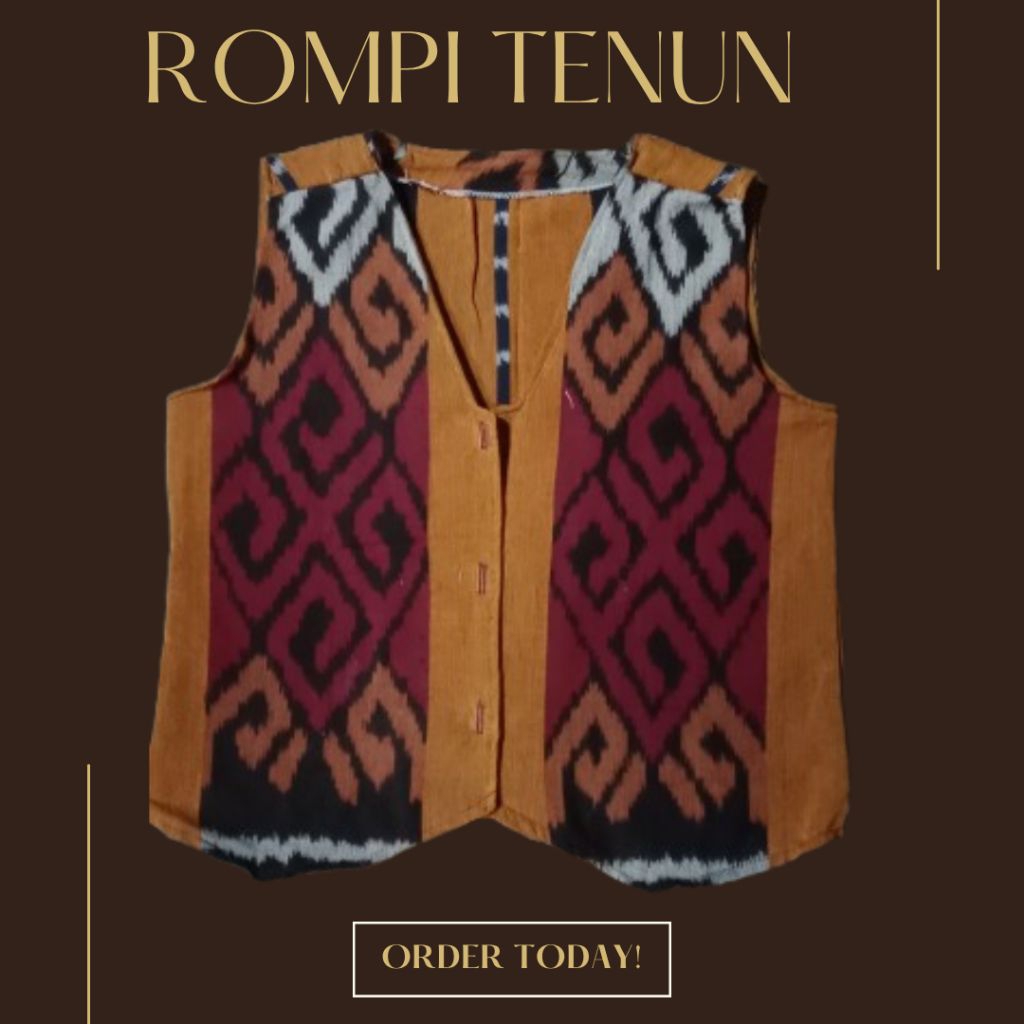Rompi dewasa Rompi batik tenun seragam rompi batik dewasa untuk pria dan wanita