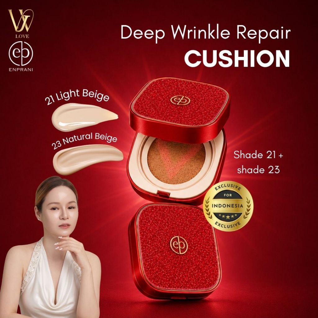 Promo Bundling Enprani Retino X8 Pro Deep Wrinkle Repair Cushion Concealer Foundation 21+23
