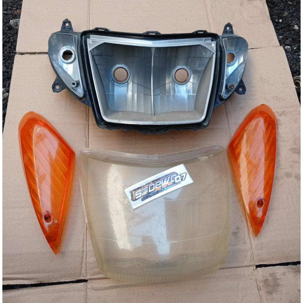 lampu depan nouvo lele reflektor nouvo lele ori copotan utuh