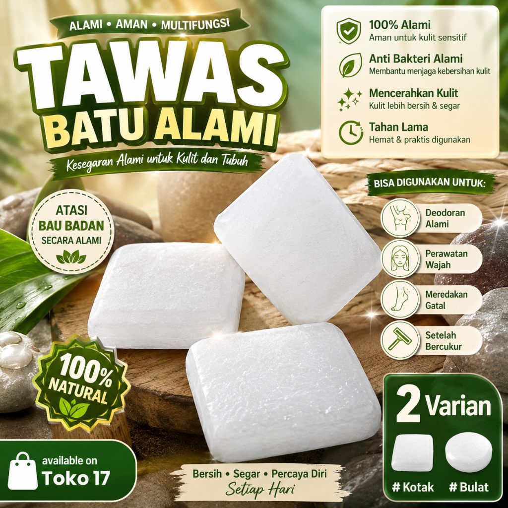 Batu Deodorant, Batu Kristal, BATU TAWAS, atau Batu Ajaib