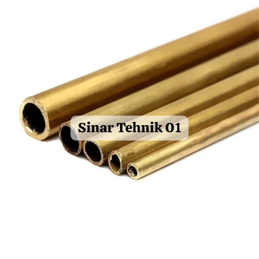 Pipa Kuningan Murni Diameter Od 1 inch (25mm) x T 2mm x 650mm