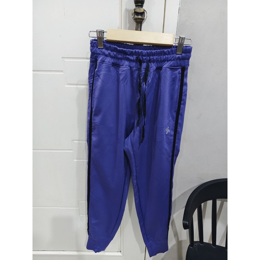 XEXYMIX JOGGER PANTS PURPLE LIST BLACK SUEDE