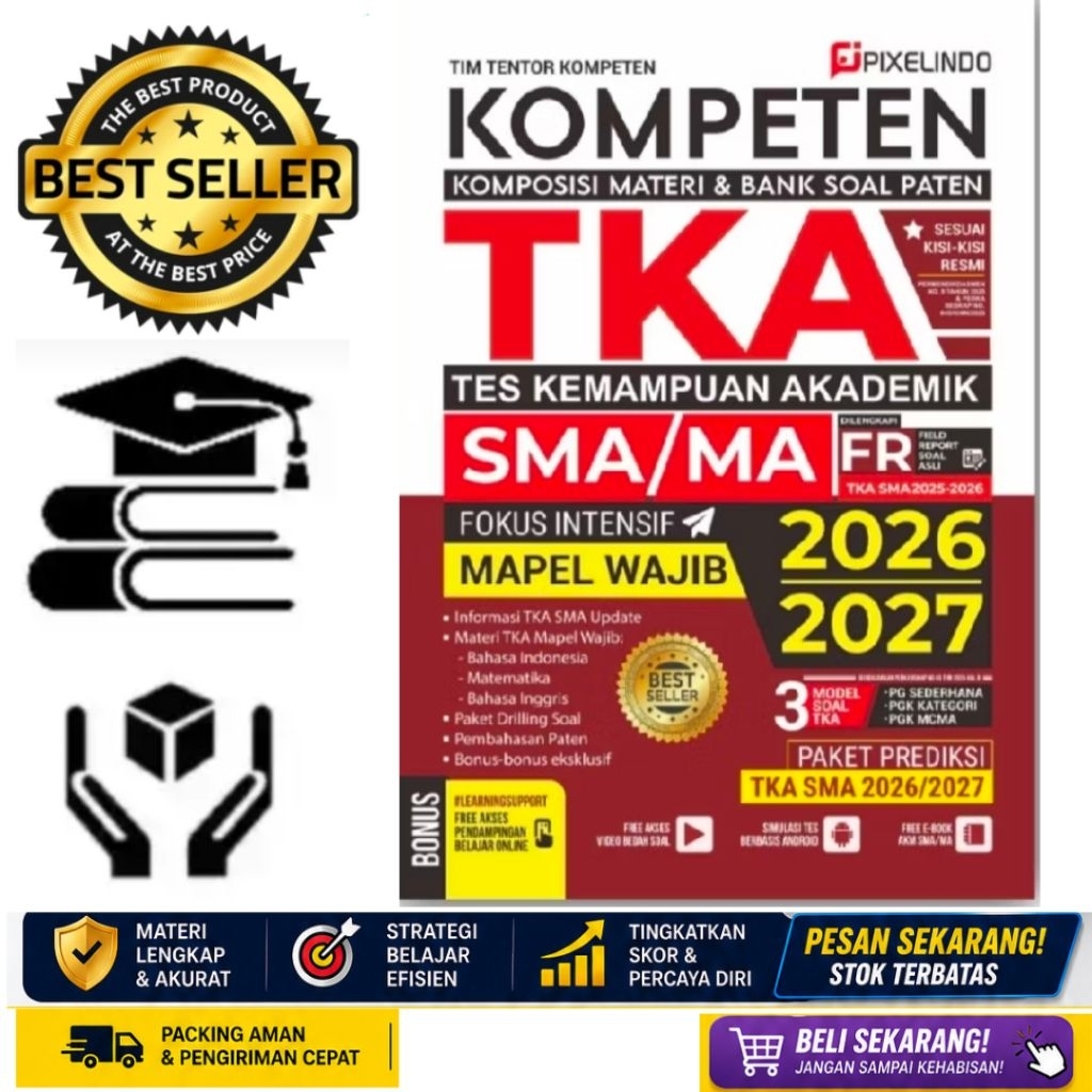 KOMPETEN TKA SMA/MA IPA 2026/2027 Terbaru – Materi Lengkap, Bank Soal, FR Soal Asli & Paket Prediksi
