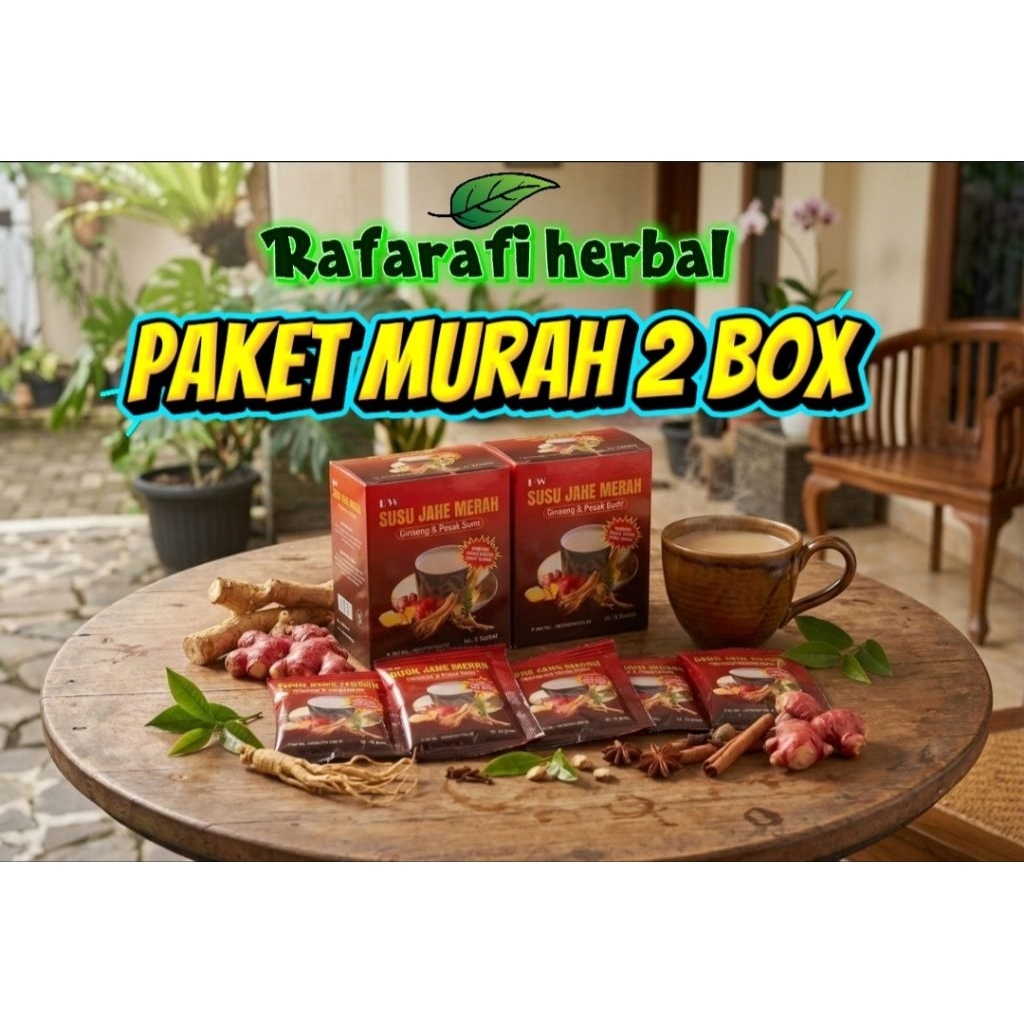 Paket Murah 2 Box Susu Jahe Merah Ginseng & Pasak Bumi