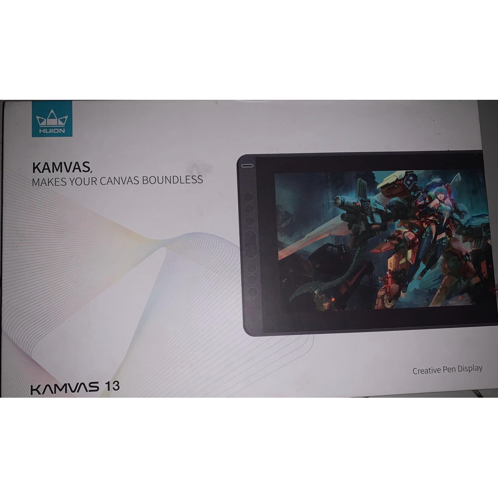 Huion Kamvas 13 Pen Display Tablet Bekas Original | Fullset Pen, Stand & Box