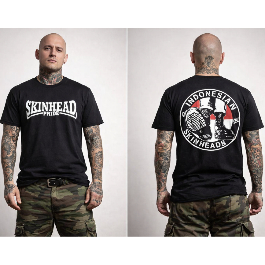 kaos skinhead ( indonesian skinheads), t-shirt skinhead, kaos band, kaos punk, revolt merchandise