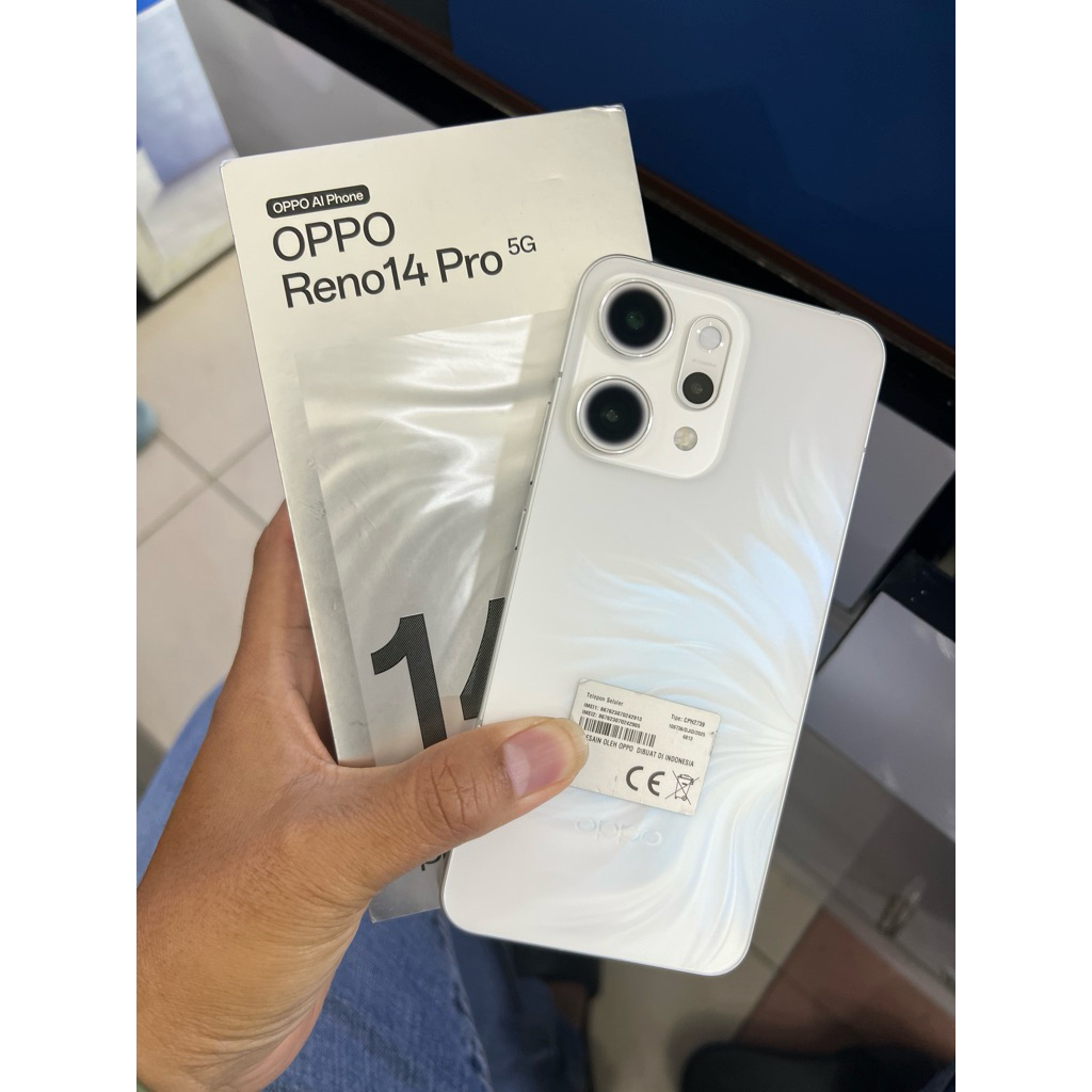 Oppo reno 14 pro 5g ram 12/512 second fullset original termurah