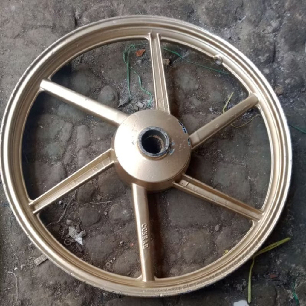 Pelek resing palang 6 yang teromol depan motor Astrea grand Supra x lama legenda 2 ORI cabutan asli.